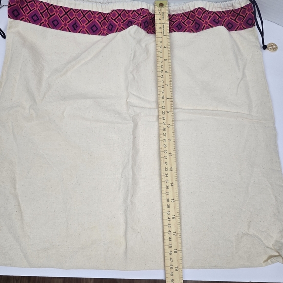 Tory Burch Dust Bag 19×20 Cream Pink Purple Drawstring‎ Protective - Picture 7 of 10